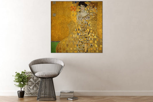 Acoustic art panel Portrait of Adele Bloch-Bauer I: Gustav Klimt, sound-absorbing wall art