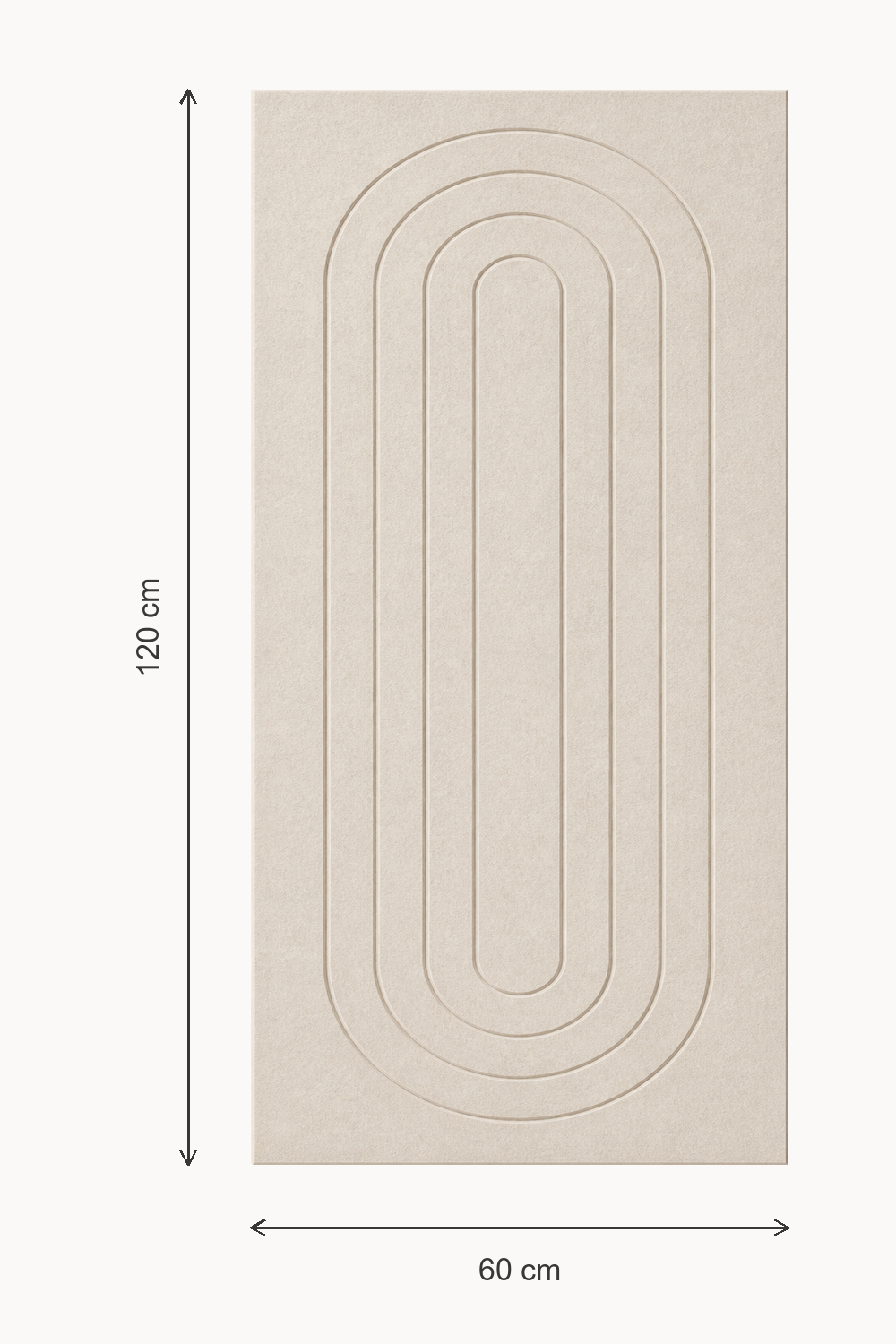 Acoustic wall tiles Groovy: sound-absorbing felt, retro wave pattern