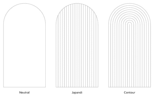 Overview of Wall Arch designs Contour, Japandi and Neutral