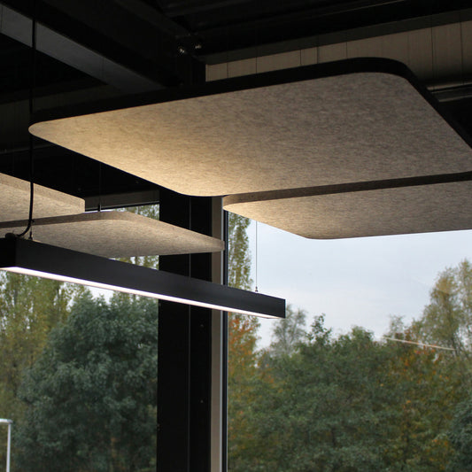 Acoustic ceiling panel Square: square panel of 25 mm PET felt