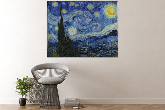Acoustic art panel The Starry Night: Vincent van Gogh, sound-absorbing wall art