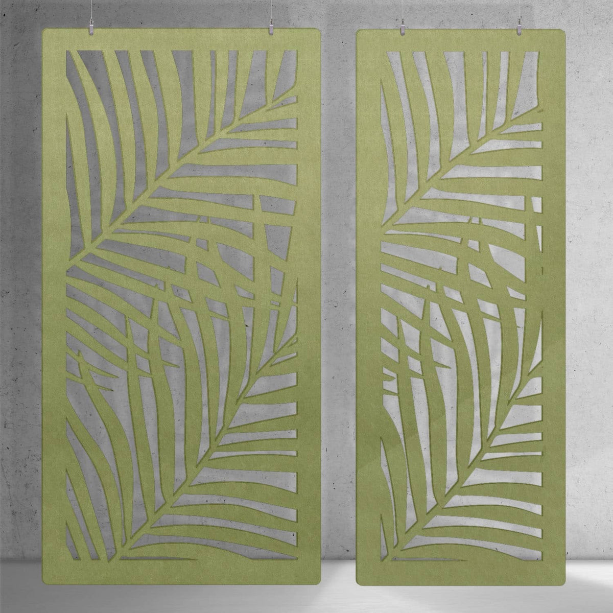 Room divider Palm: hanging screen with felt palm leaves