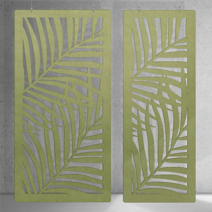 Room divider Palm: hanging screen with felt palm leaves