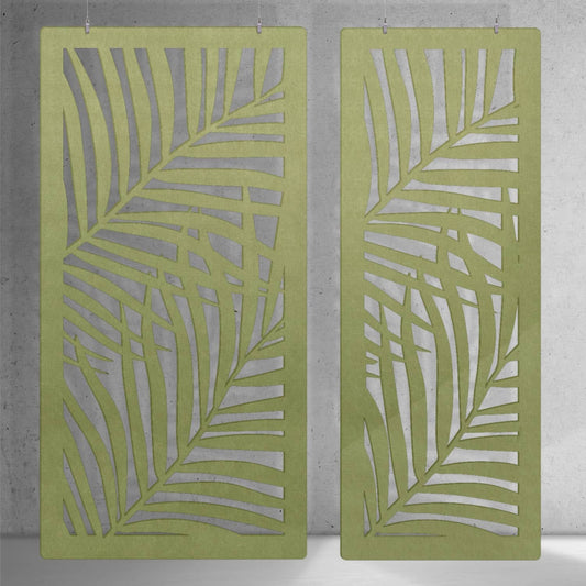 Room divider Palm: hanging screen with felt palm leaves