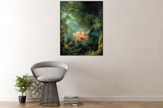 Acoustic art panel The Swing: Jean-Honoré Fragonard, sound-absorbing wall art