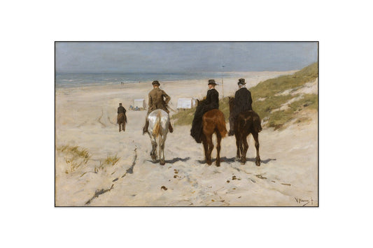 Acoustic art panel Morning Ride Along the Beach: Anton Mauve, sound-absorbing wall art