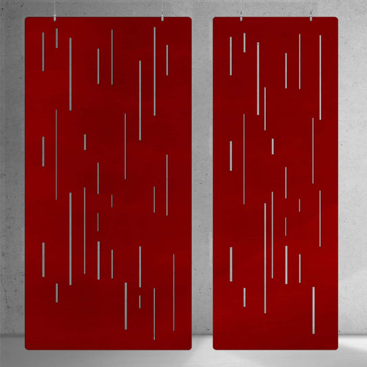 Room divider Lines: hanging screen with felt lines