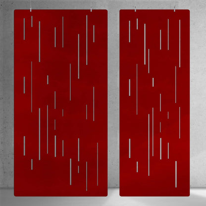 Room divider Lines: hanging screen with felt lines