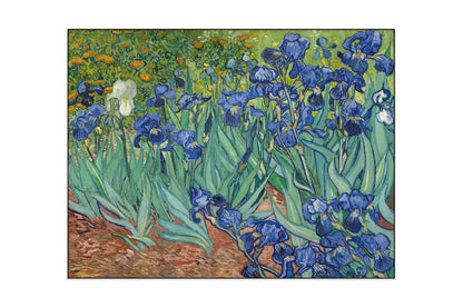 Acoustic art panel Irises: Vincent van Gogh, sound-absorbing wall art