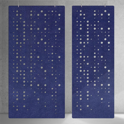 Room divider Dots: hanging screen with circles of felt
