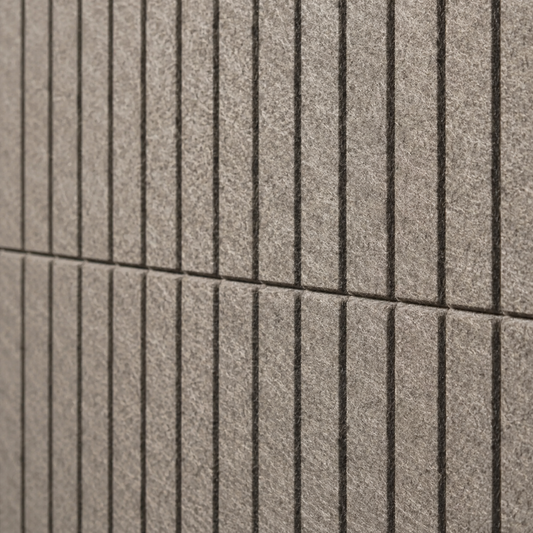 Acoustic wall tiles Lines: sound-absorbing felt with subtle lines