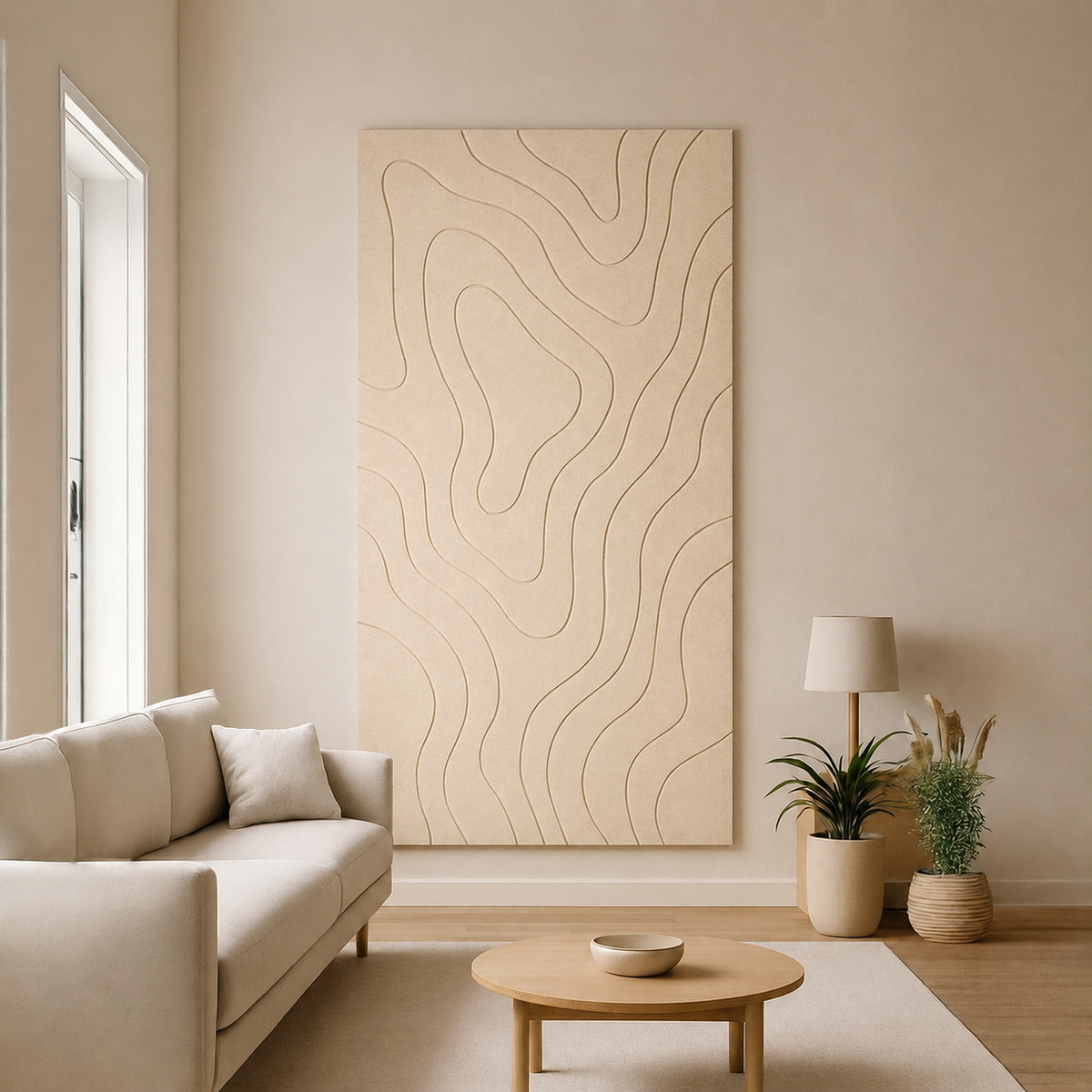 Topographic map wall art: 3D relief map made from acoustic felt