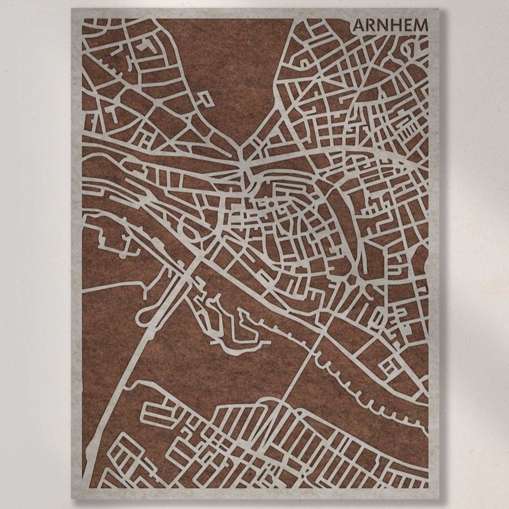 Acoustic City Map Arnhem 3D City Map of PET felt