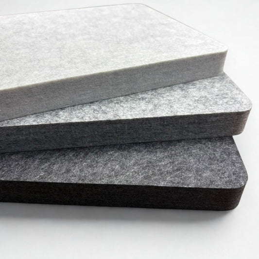 EASYfelt Panel 25 mm in the three shades of grey