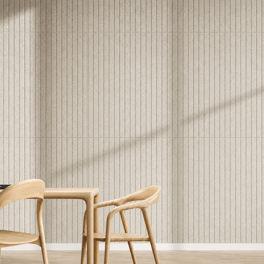 Acoustic wall tiles Lines: sound-absorbing felt with subtle lines