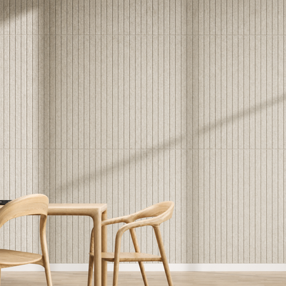 Acoustic wall tiles Lines: sound-absorbing felt with subtle lines