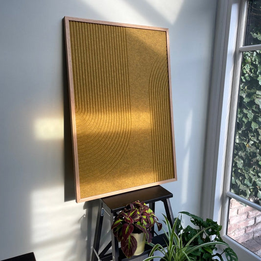 Rainbow acoustic wall art: felt acoustic art panel