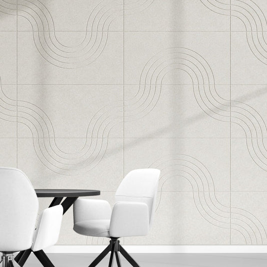 Acoustic wall tiles Curvy: sound-absorbing felt with round shapes