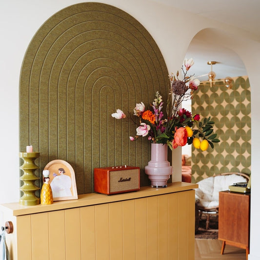 Wall Arch Contour in Moss as decorative wall panel