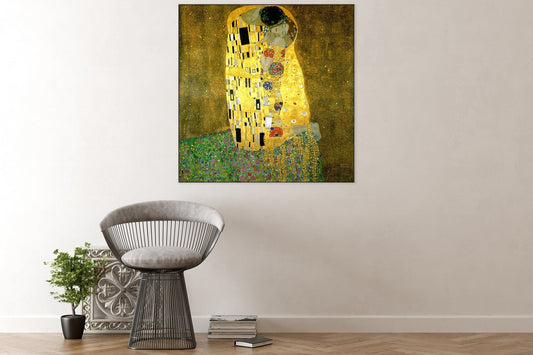 Acoustic art panel The Kiss: Gustav Klimt, sound-absorbing wall art